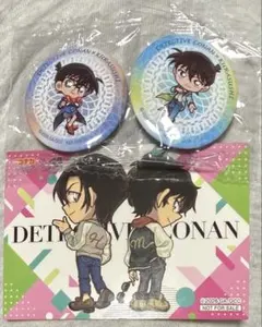 【非売品】くら寿司×名探偵コナン ビッくらポン 缶バッジ＆ステッカー 3点セット