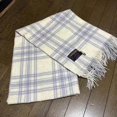 ウール混紡 チェック柄マフラー