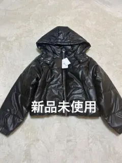 [新品未使用] 黒 合成皮革 パフジャケット