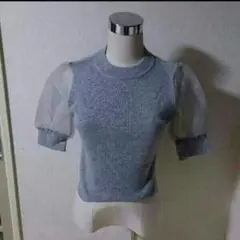 値下げ!スナイデル 袖シースルー ハイネック ニットカットソー