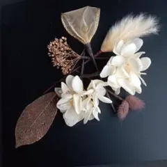 【感謝価格】髪飾り❤ドライフラワー　結婚式・卒業式・前撮り・発表会・袴 ゴールド