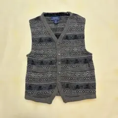 Polo Ralph Lauren ⭐️スカル柄ニットベスト 7T