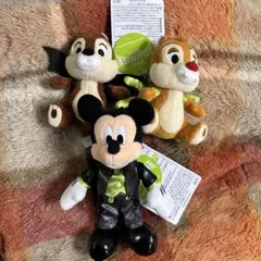 ディズニー　ハロウィン　ぬいぐるみバッジ　チップとデール　ミッキー　おばけ