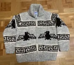 良品　肉厚　カナタ　カウチンセーター　サンダーバード柄　カナダ製