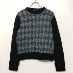 COMME CA DU MODE MEN 古着 千鳥柄切替 ニット セーター