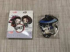 鬼滅の刃　ぺたん娘ラバーストラップ　和傘　嘴平伊之助