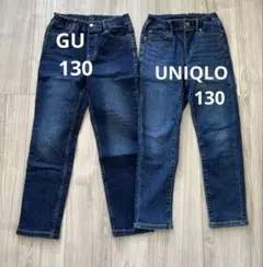 UNIQLO＆GU デニム130 2枚セット