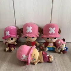 ONE PIECEチョッパーのぬいぐるみ　4体セット ぬいぐるみ ワンピース チョッパーセット全5体 - メルカリ