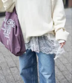 SLOBE IENA レースコンビカットソー