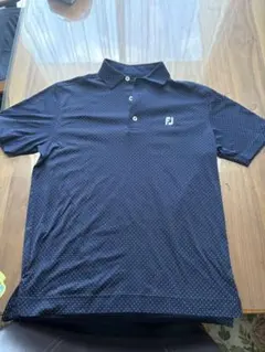 FootJoy ゴルフウェア ポロシャツ ネイビー ドット柄