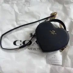 COACH ハート型 ショルダーバッグ ブラック