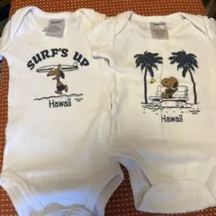 ハワイ限定 スヌーピー ロンパース2枚セット