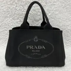 【良品】プラダ カナパ ハンドバッグ トートバッグ ブラック L