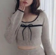 andmary Ami ribbon check tops - メルカリ