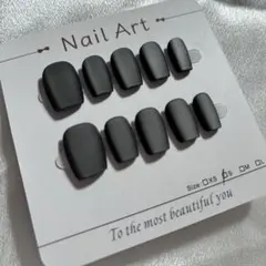 50現品　ネイルチップ　量産型　Sサイズ　黒　艶消し　気質　可愛い