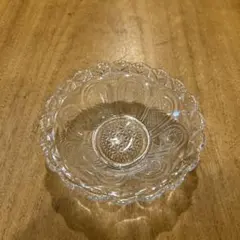 プレスガラス ガラス皿 イトナガ 糸永新太郎 1客 アンティーク 和