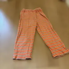 ボーダー リブパンツ オレンジ系　BREEZE