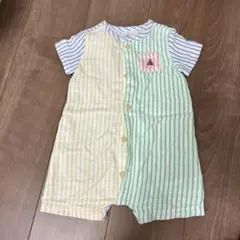 baby GAP ストライプロンパース 6-12ヶ月