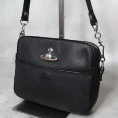 0491 Vivienne Westwood ショルダーバッグ 黒 オーブのサムネイル