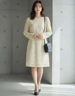 H113*極美品☆Darich ダーリッチ☆総柄☆ワンピース☆ベージュ