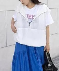 【新品タグ付】チャオパニックティピー シアーリネンアノラックベスト ホワイト