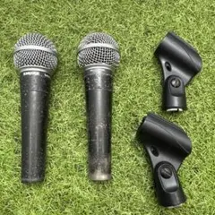 SHURE マイク SM57 4本 マイクホルダー 2本 まとめ売り ジャンク品