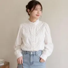 herlipto Alline Lace Blouse white Mサイズ - メルカリ