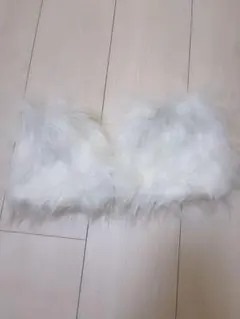 ホワイトファー レッグウォーマー