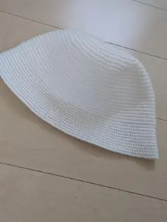 gu ニット　バケットハット ホワイト　レディース