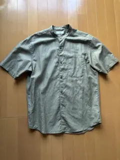 ユニクロ　UNIQLO スタンドカラー　M グリーン系　メンズ