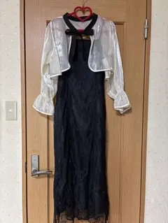 黒　レースドレス カーディガン付き