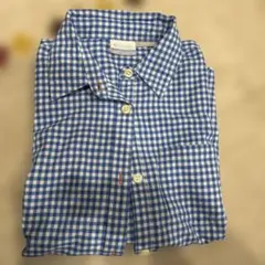 Columbia 青と白のチェックシャツ Sサイズ