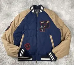 激レア 極美品 スタジアム ダウンジャケット スタジャラグビー レターマン