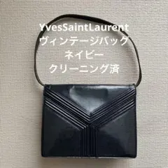 YSL ショルダーバッグ/クラッチバッグ ネイビー リザード