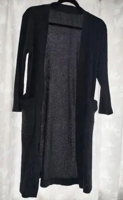 美品✨️コムサ COMME CA ロングカーディガン 黒9号 M リブ スリットのサムネイル