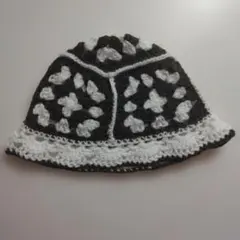 ハンドメイド グラニースクエア クロシェハット バケットハット