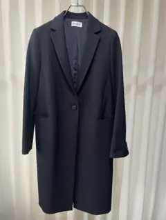 PLST プラステ ウォームリザーブチェスターコート ネイビーS