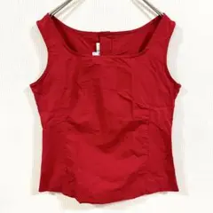【美品】ナラカミーチェ タンクトップ レッド✨　 L 綿100【1289】