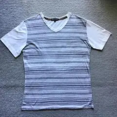 Sorridere ストライプ Vネック Tシャツ