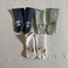 ベビー靴下 3足セット 動物柄