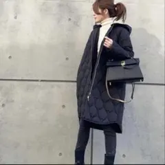 Emma Taylor美シルエット3wayキルティングフードコート