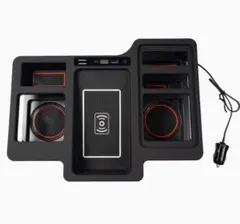 ハイエース ワイヤレス充電 ドリンクテーブル QI対応 コンソール