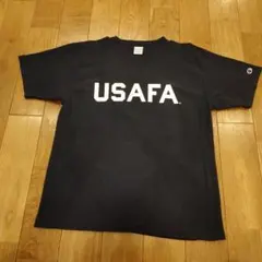 チャンピオン　リバースウィーブ　Tシャツ　USAFA　ネイビー　紺