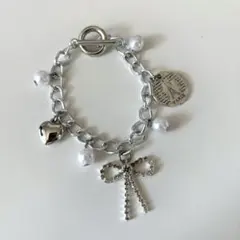 ハンドメイド　ビーズブレスレット　ブレスレットチャーム　韓国　Y2K