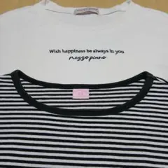 140cm mezzopiano 長袖Tシャツ 白 ロンT おまけ付 メゾ S