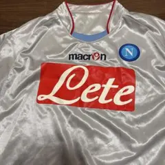 SSC NAPOLI サッカーシャツ macron シルバー