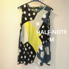 【日本製】HALF-NOTE ハーフノート 幾何学ドット柄 チュニック Mのサムネイル