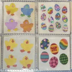 海外ステッカー　イースター　エッグ　アヒル