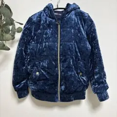 美品✨ブルゾン フード リブ 無地 紺 ジャケット 小柄 Y2K 一点物 希少のサムネイル