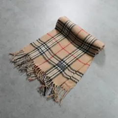Burberrysバーバリー ノバチェックマフラー ウールイングランド製ベージュ